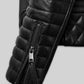 Kevin Durant Black Leather Jacket – close-up and worn views