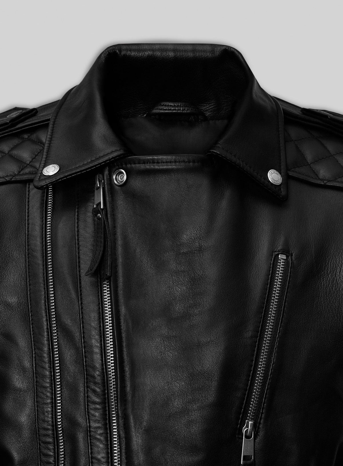 Kevin Durant Black Leather Jacket – close-up and worn views