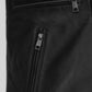 Kevin Hart SNL Black Asymmetrical Leather Jacket – close-up detail of hardware and pockets