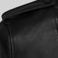 Kevin Hart SNL Black Asymmetrical Leather Jacket – close-up detail of leather and stitching