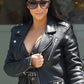 Kim Kardashian Black Leather Jacket – alternate view