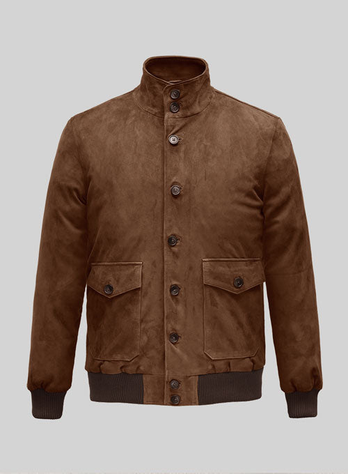 Kit Harington Eternals Brown Leather Jacket – front view
