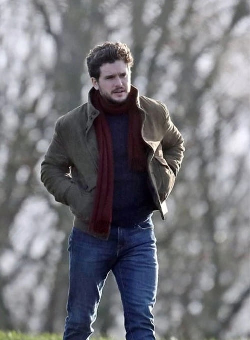 Kit Harington Eternals Brown Leather Jacket – worn look