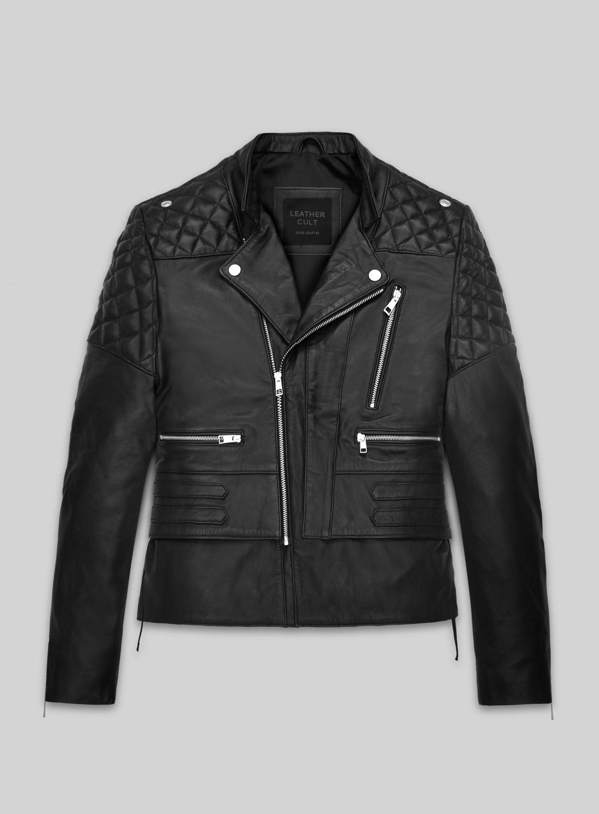 Kristen Stewart Black Leather Jacket – front view