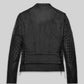 Kristen Stewart Black Leather Jacket – back view