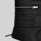 Kristen Stewart Black Leather Jacket – close-up and worn views