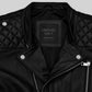 Kristen Stewart Black Leather Jacket – close-up and worn views