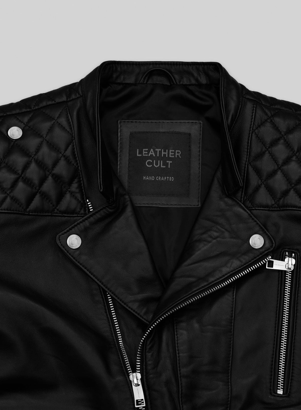 Kristen Stewart Black Leather Jacket – close-up and worn views