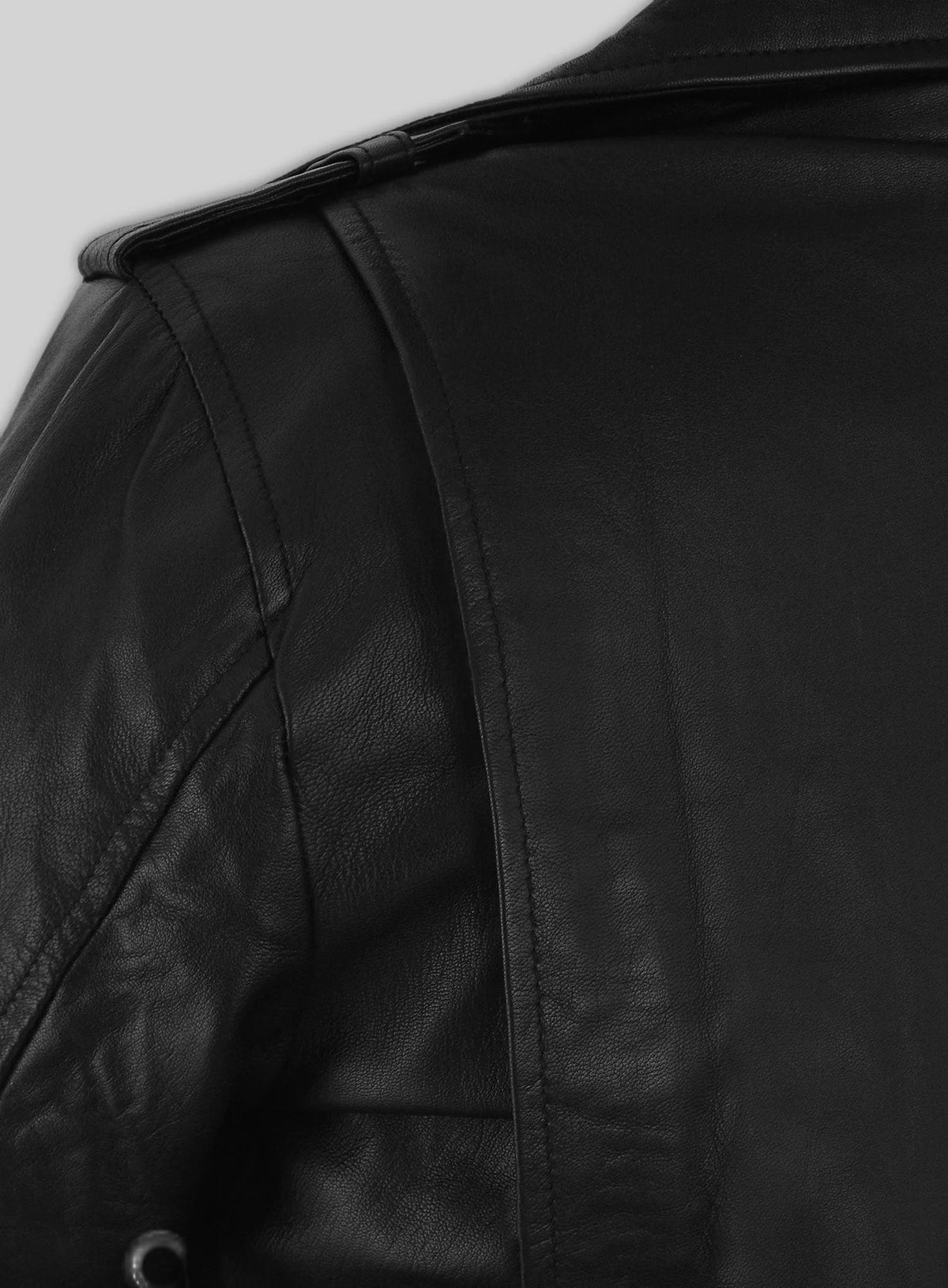 Krysten Ritter Jessica Jones Black Leather Jacket – close-up and worn views