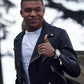 Kylian Mbappé Black Biker Leather Jacket – worn look
