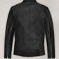 Kylian Mbappé Black Biker Leather Jacket – full product view