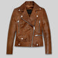 Kylie Jenner Black Leather Jacket – front view