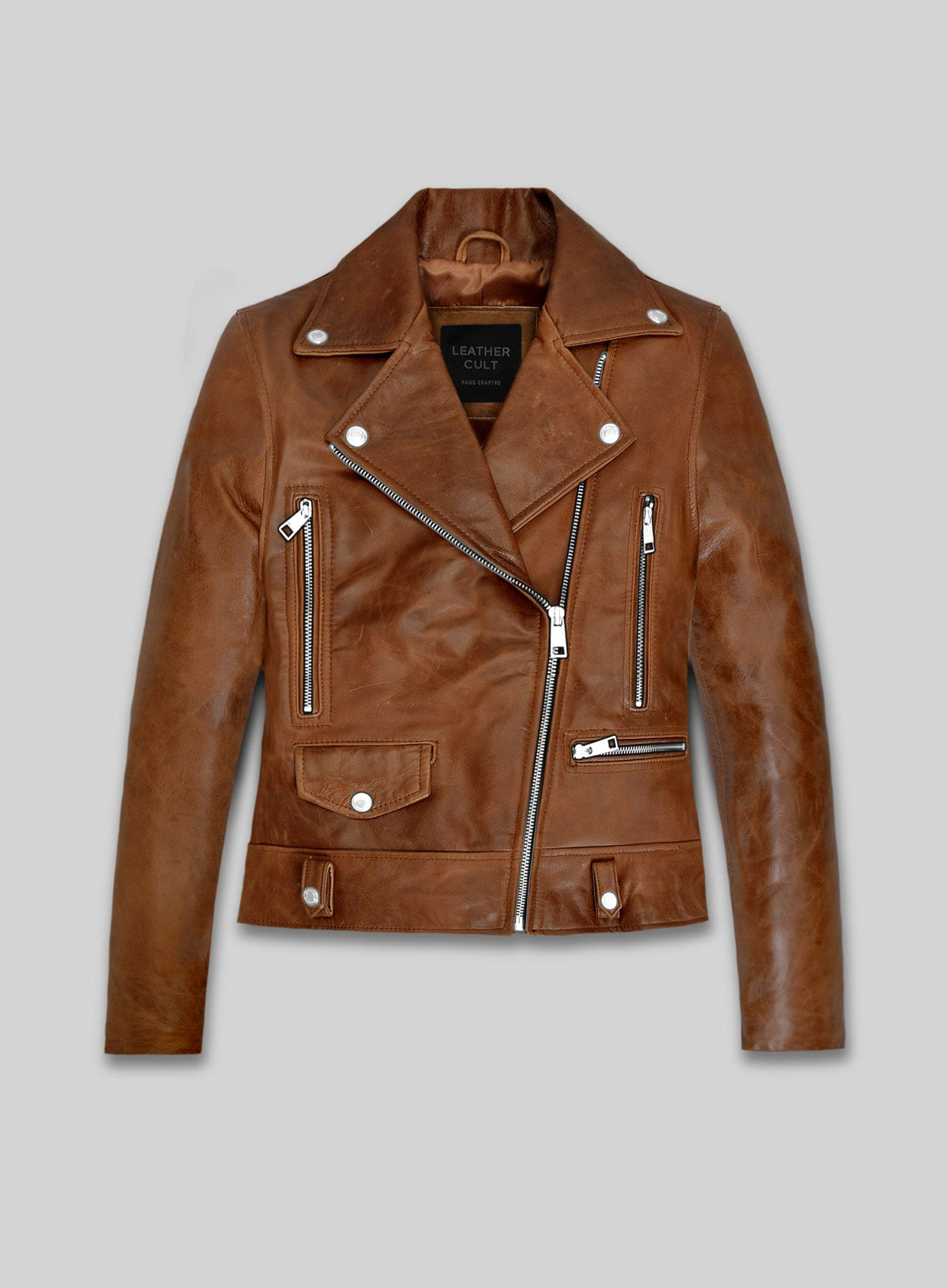 Kylie Jenner Black Leather Jacket – front view