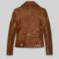 Kylie Jenner Black Leather Jacket – back view