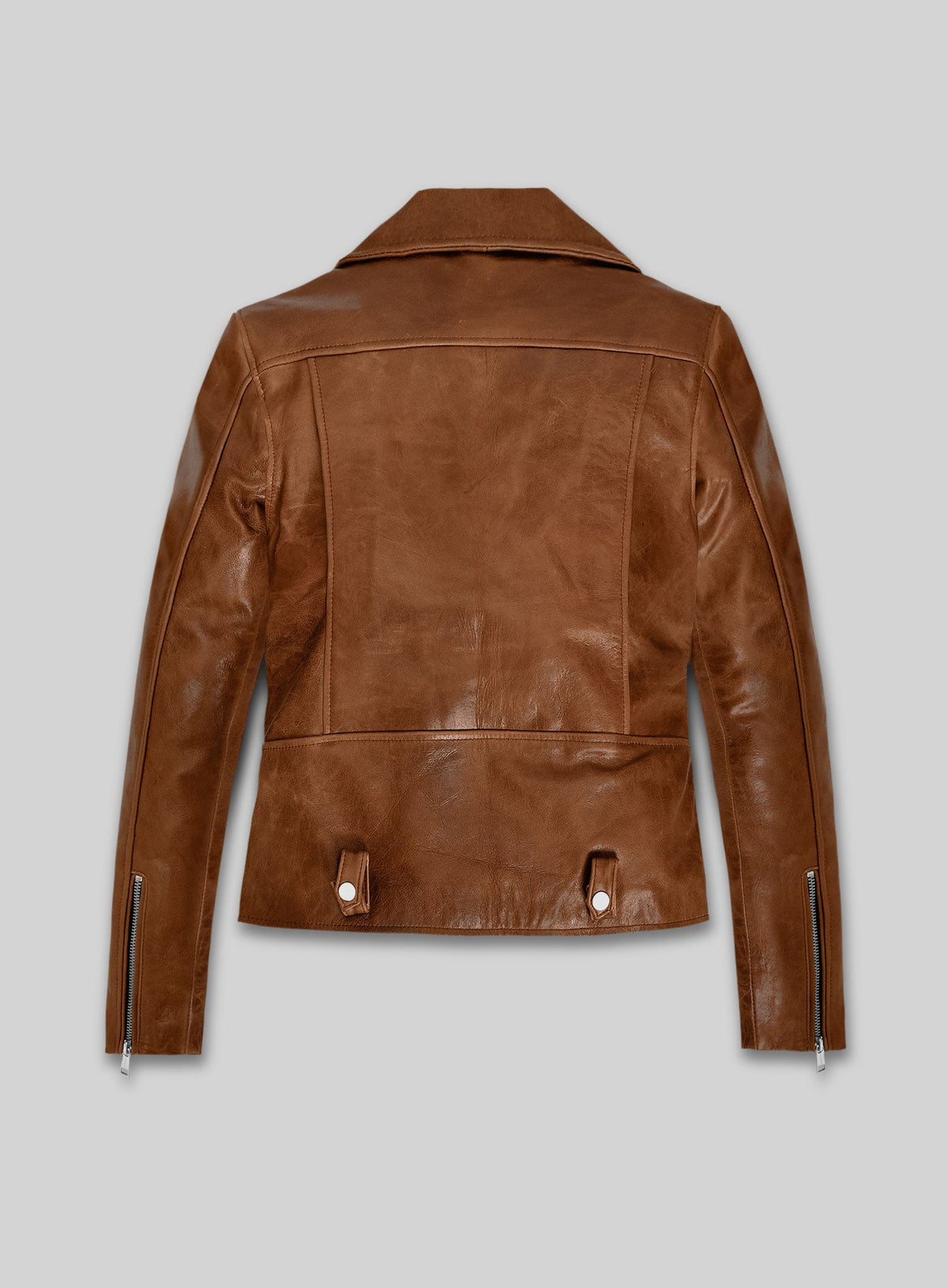 Kylie Jenner Black Leather Jacket – back view