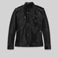 Lara Croft Tomb Raider Black Leather Jacket – front view