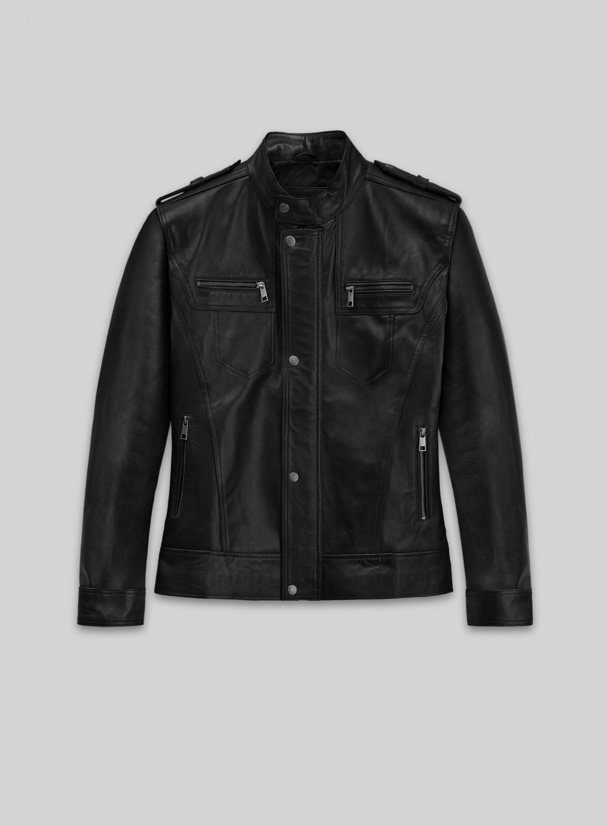 Lara Croft Tomb Raider Black Leather Jacket – front view