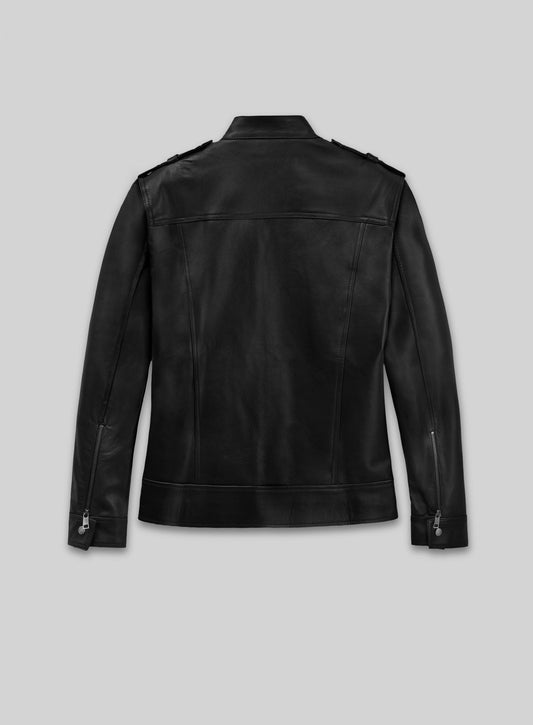 Lara Croft Tomb Raider Black Leather Jacket – back view