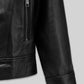 Lara Croft Tomb Raider Black Leather Jacket – close-up and worn views