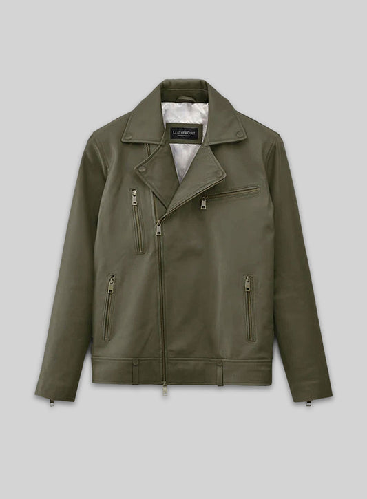 Larenz Tate Girls Trip Green Leather Jacket – front view