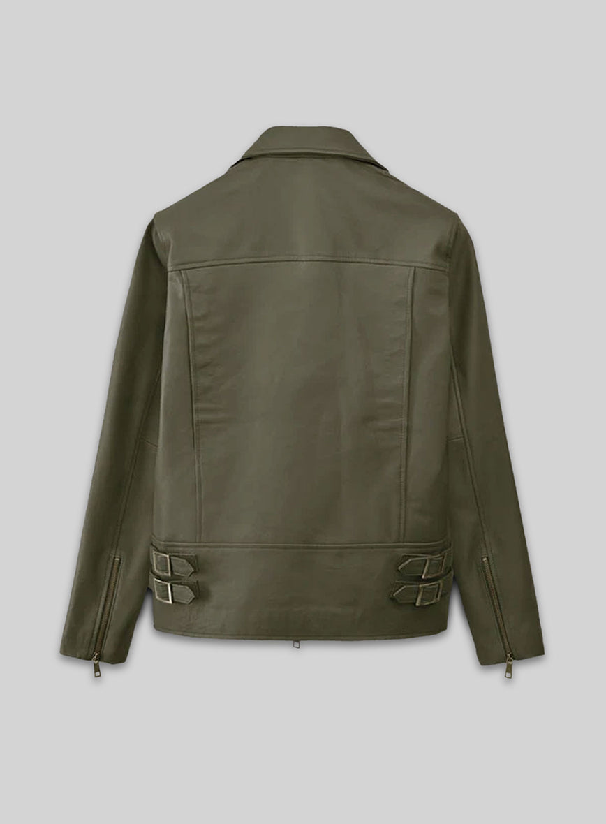 Larenz Tate Girls Trip Green Leather Jacket – back view