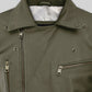 Larenz Tate Girls Trip Green Leather Jacket – close-up and worn views