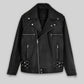 LeBron James Black Leather Jacket – front view