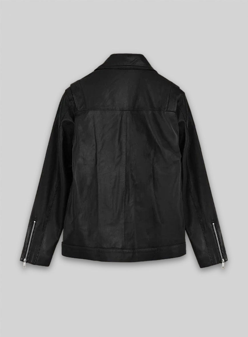 LeBron James Black Leather Jacket – back view