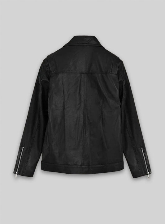 LeBron James Black Leather Jacket – back view