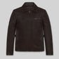 Leonardo DiCaprio Inception Black Leather Jacket – front view