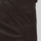 Leonardo DiCaprio Inception Black Leather Jacket – close-up and worn views