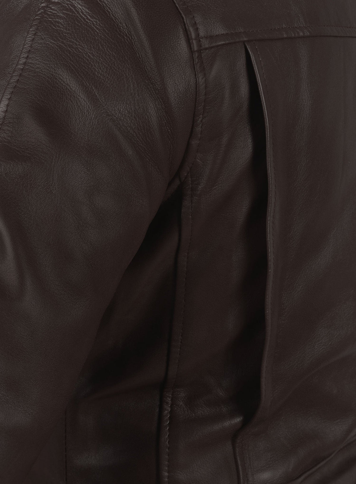 Leonardo DiCaprio Inception Black Leather Jacket – leather colour swatch