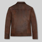 Leonardo DiCaprio Once Upon a Time in Hollywood Black Leather Jacket – back view