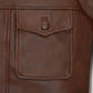 Leonardo DiCaprio Once Upon a Time in Hollywood Black Leather Jacket – close-up and worn views