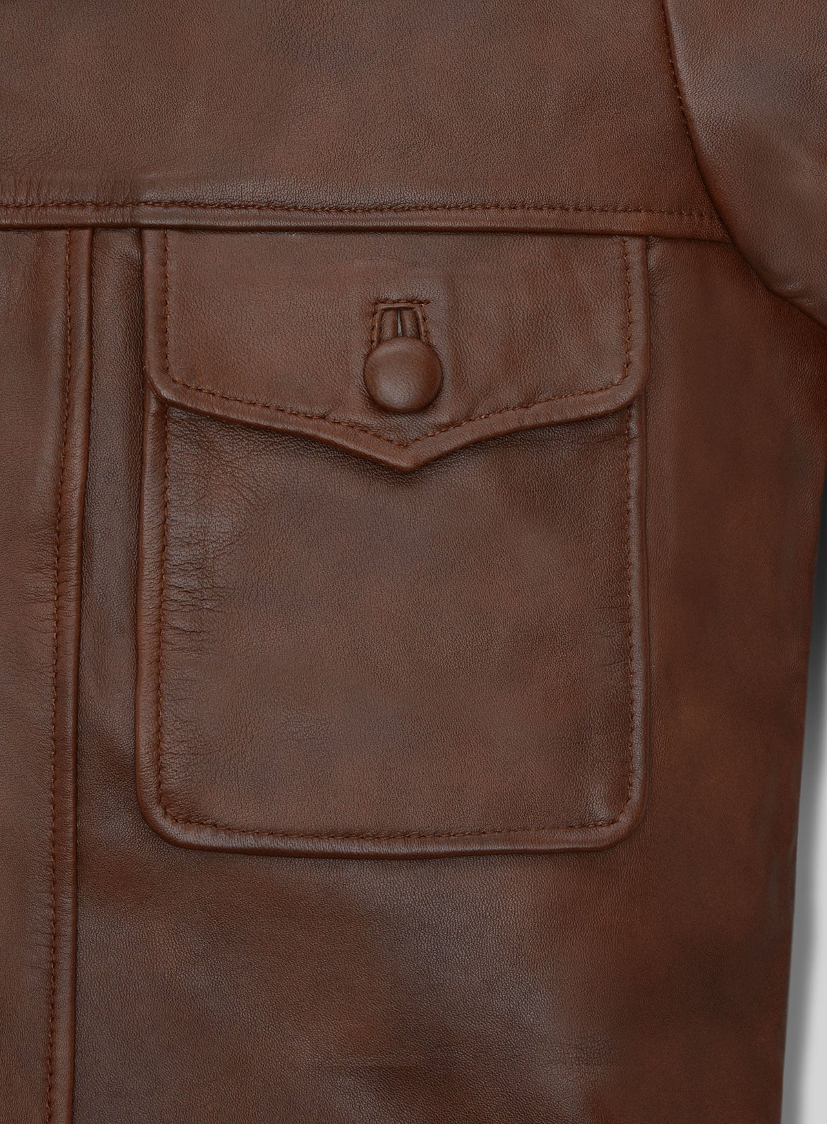 Leonardo DiCaprio Once Upon a Time in Hollywood Black Leather Jacket – close-up and worn views