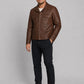 Leonardo DiCaprio Once Upon a Time in Hollywood Black Leather Jacket – full product view