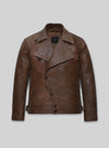 Leonardo DiCaprio The Aviator Brown Leather Jacket – front view