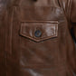 Leonardo DiCaprio The Aviator Brown Leather Jacket – full product view