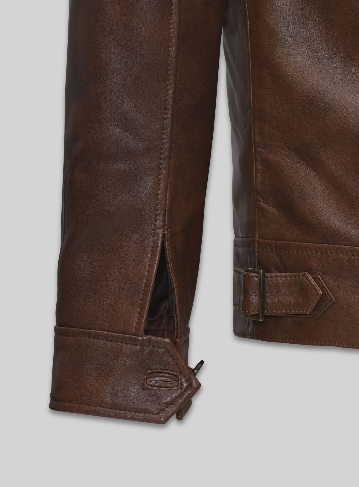 Leonardo DiCaprio The Aviator Brown Leather Jacket – full product view