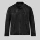 Leonardo DiCaprio The Departed Black Leather Jacket – front view