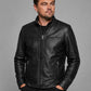 Leonardo DiCaprio The Departed Black Leather Jacket – full product view