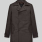 Liam Neeson Taken 2 Black Leather Trench Coat – front view