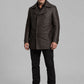 Liam Neeson Taken 2 Black Leather Trench Coat – full product view