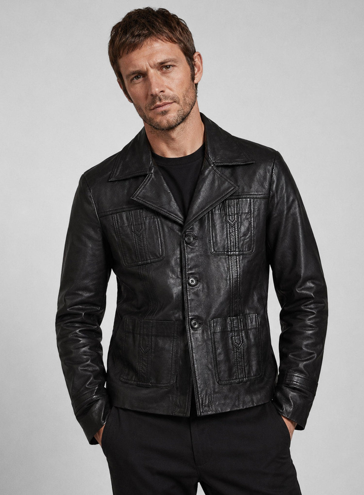 Life on Mars Sam Tyler Leather Jacket view 5