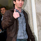 Lionel Messi Black Bomber Leather Jacket – Lionel Messi wearing the look, photo 3