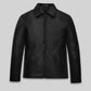 Lionel Messi Black Leather Jacket – front view