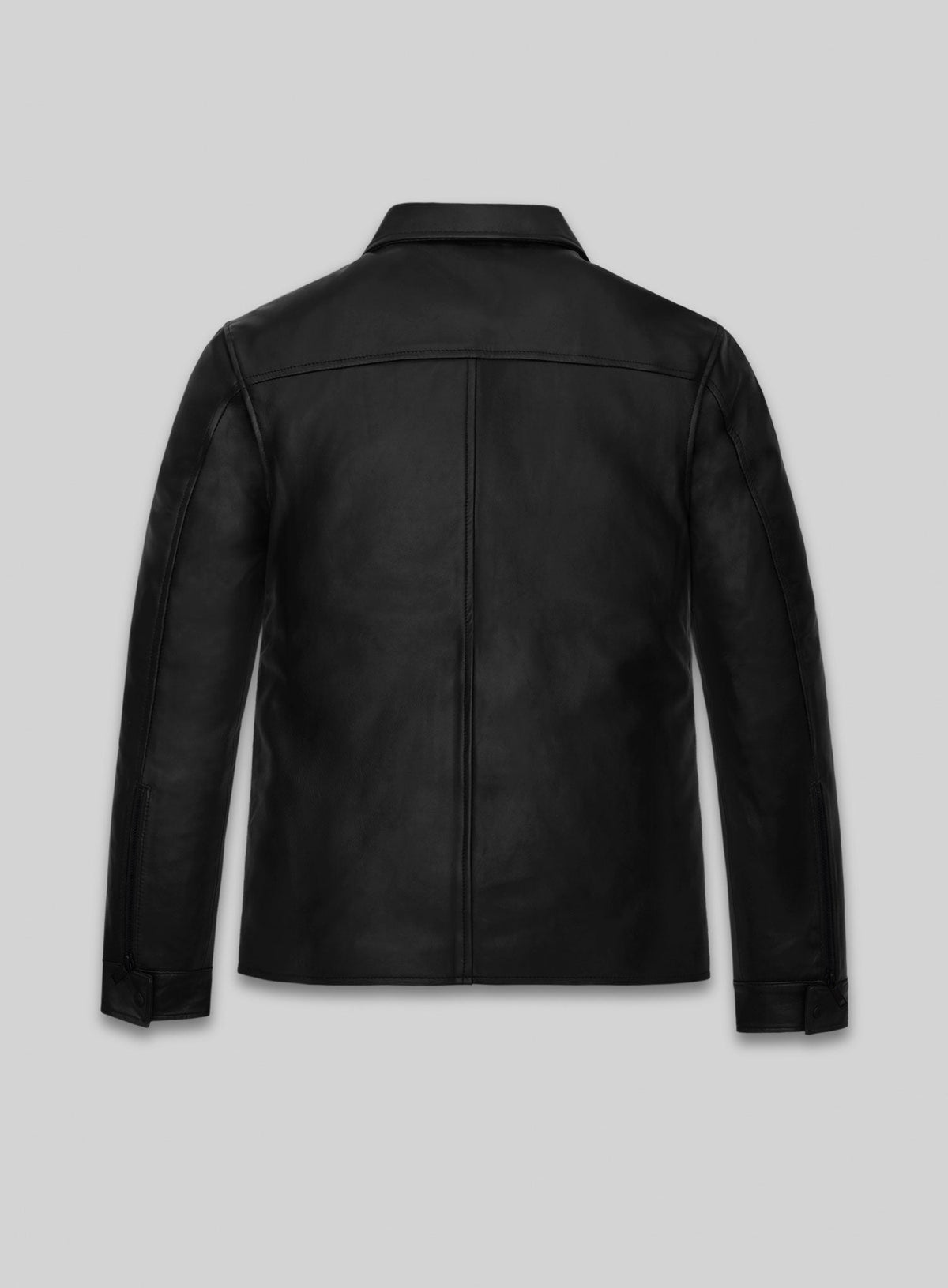Lionel Messi Black Leather Jacket – back view
