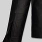Lionel Messi Black Leather Jacket – close-up and worn views