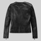 Lizzy Caplan Now You See Me 2 Black Leather Jacket – back view