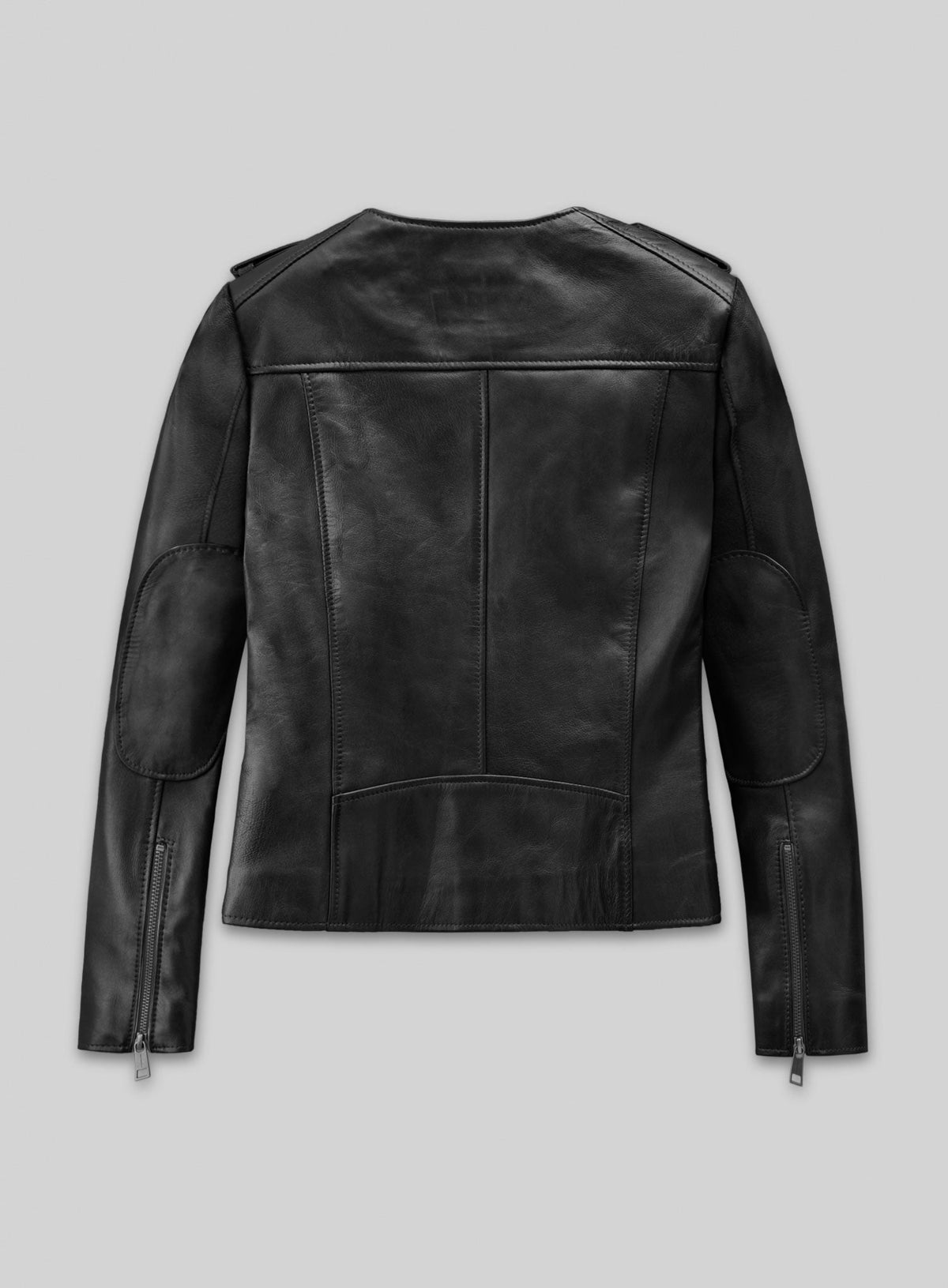 Lizzy Caplan Now You See Me 2 Black Leather Jacket – back view